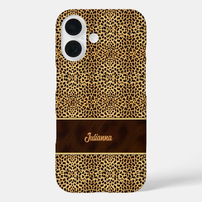 Coques Case-Mate iPhone Poster de animal Cheetah dans les teintes naturell (Verso)