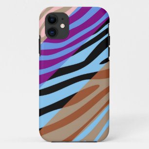 Coques Pour iPhone Poster de animal Skin Zebra Retro Coloré Motif 7