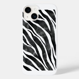 Coque Pour iPhone 14 Poster de animal Zèbre noir blanc