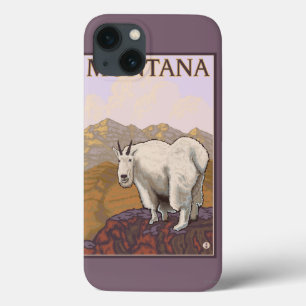 Case-Mate iPhone Case Poster du Vintage voyage de la chèvre de Montana