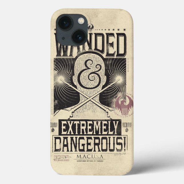 Coques Case-Mate iPhone Poster Recherché déambulé et extrêmement dangereux (Verso)