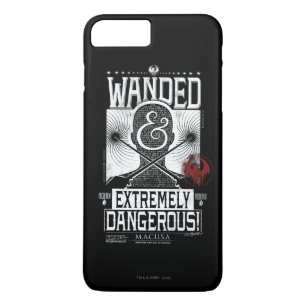 Coque iPhone 8 Plus/7 Plus Poster Recherché géant et extrêmement dangereux -