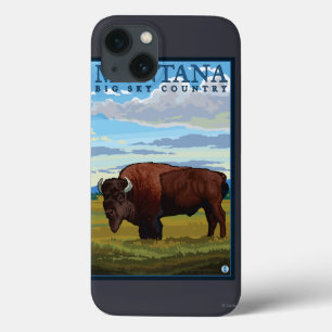 iPhone 13 Case Poster Vintage voyage MontanaBison