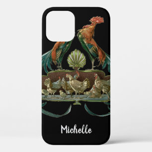 Case-Mate iPhone Case Poules et coqs Art Nouveau vintage