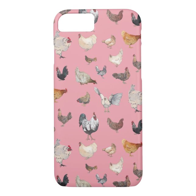 Coques Case-Mate iPhone Poulet aquarelle (Dos)