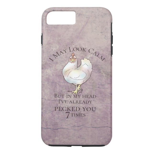Coques Case-Mate iPhone Poulet "I May Look Calm" (Dos)