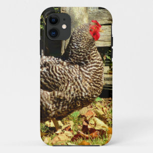 Coque iPhone 11 Poulet noir et blanc