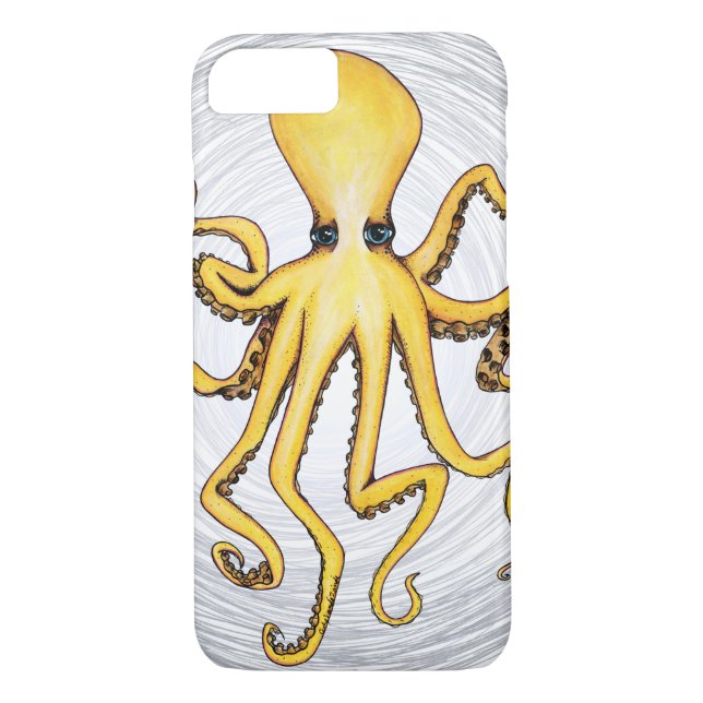 Coques Case-Mate iPhone Poulpe jaune (Dos)