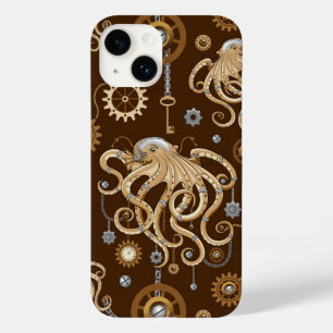 Coque Pour iPhone 14 Poulpe Steampunk Rétro Fantastique Mécanique