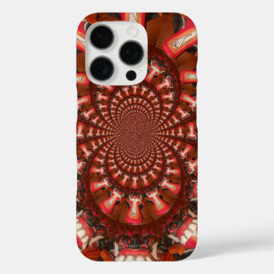 Coques iPhone 16 Pro Pouls Cramoisi Langue Kaléidoscope Art Abstrait