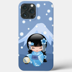 Case-Mate iPhone Case Poupée Kokeshi d'hiver - Geisha de la montagne ble