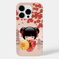 Poupée rouge Sakura Kokeshi - Geisha japonais