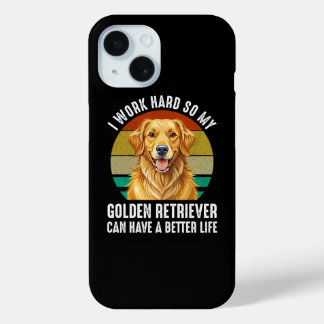 Coque Pour iPhone 15 Pour que mon Golden Retriever ait une meilleure vi