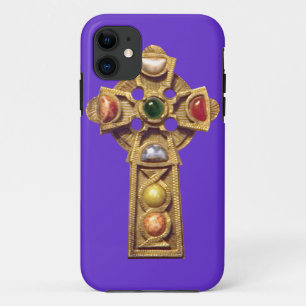 Case-Mate iPhone Case Pourpre chrétien celtique orné de bijoux de cas 