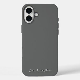 Coques iPhone 16 Plus Poussière de tempête professionnelle, couleur gris