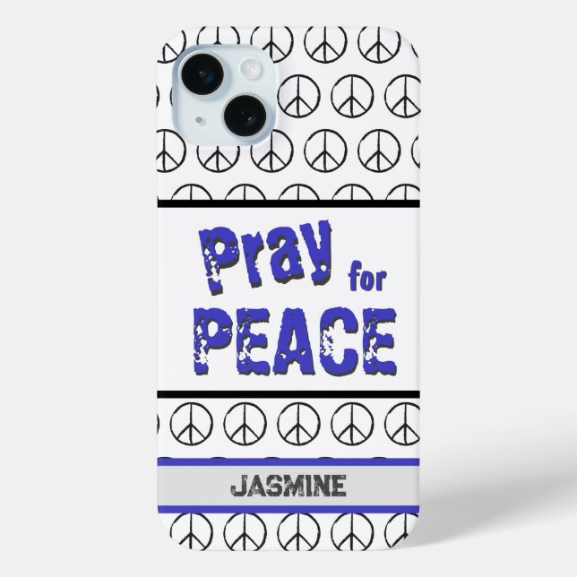 Coques Case-Mate iPhone Pray for Peace Grunge Police (Verso)