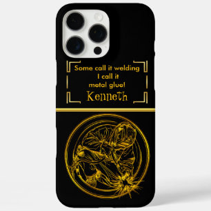 Coques iPhone 16 Pro Max Précision de soudure dorée