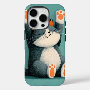 Coques iPhone 16 Pro Preneur de sieste professionnel Chat drôle endormi