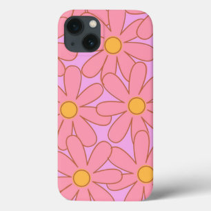 Case-Mate iPhone Case Preppie Hippie rose violet Motif de fleurs