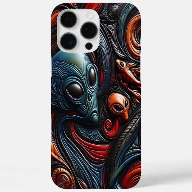 Coques Case-Mate iPhone Présence mystérieuse d'Aliens dans l'art cosmique  (Verso)