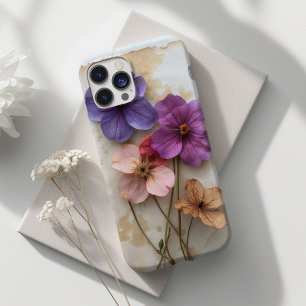 Coque Pour Pour iPhone 14 Pro Max Pressé Fleur Floral Botanique Imprimer Nature