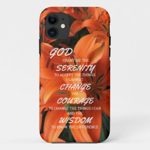 Case-Mate iPhone Case Prière Sérénité Orange Floral Photographie