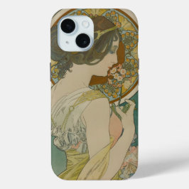 Coque Pour iPhone 15 Primrose par Alphonse Mucha (1899)