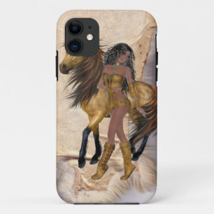 Coque Case-Mate Pour iPhone princesse indienne américaine et cheval