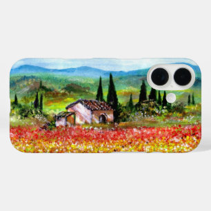 Coques iPhone 16 PRINTEMPS DANS LE PAYSAGE TOSCANE Champs de fleurs