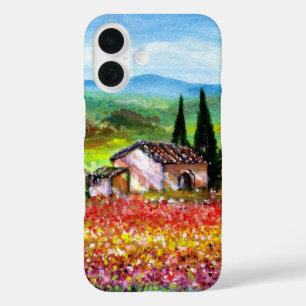 Coques iPhone 16 PRINTEMPS DANS LE PAYSAGE TOSCANE Champs de fleurs