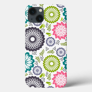 Etui iPhone Case-Mate Printemps vintage fleurs blanc arrière - plan