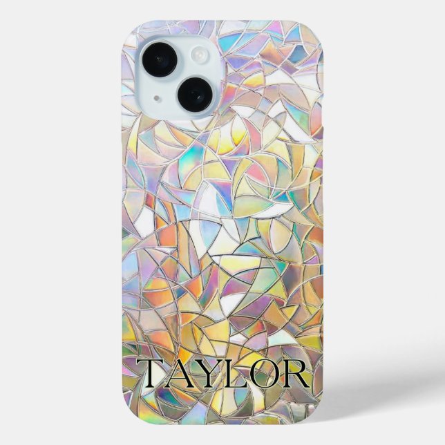 Coques Case-Mate iPhone Prismatic Stained Glass Effect - Rainbow Prismatic (Verso)
