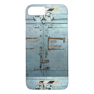 Case-Mate iPhone Case Procéder avec prudence porte industrielle gris ble
