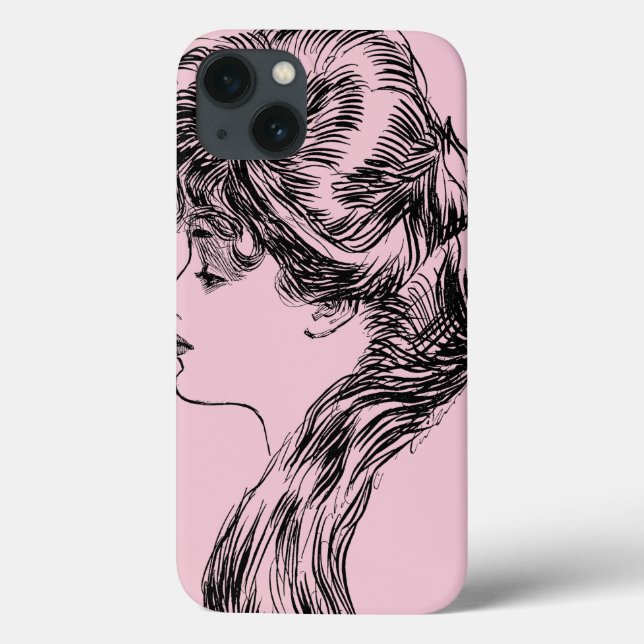 Coques Case-Mate iPhone Profil d'une fille de Gibson, 1903 (Verso)