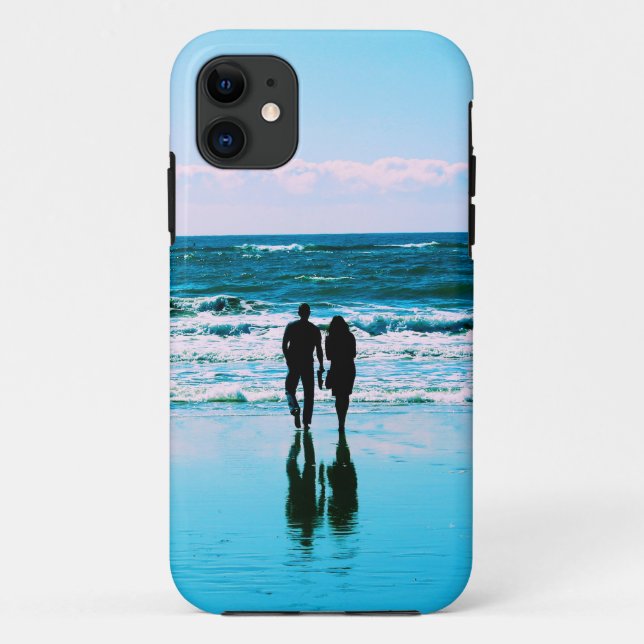 Coques Case-Mate iPhone Promenez-vous sur la plage Romance Téléphone Case (Dos)