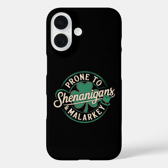 Coques Case-Mate iPhone Prone To Shenanigans & Malarkey St Patrick's Day (Verso)