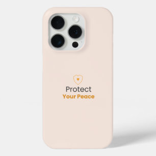 Coque iPhone 15 Pro Protégez Votre Paix – iPhone C Minimal Motivant