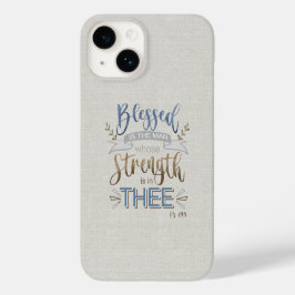 Coque Pour iPhone 14 Psaume 84:5 - Béni est l'homme