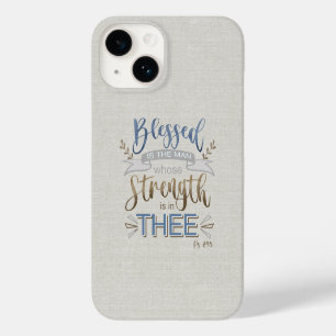 Coque Pour iPhone 14 Psaume 84:5 - Béni est l'homme