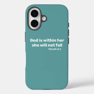 Coques iPhone 16 Psaumes 46:5 Dieu est dans son verset biblique