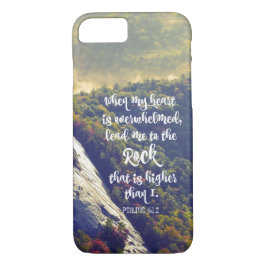 Coque iPhone 8/7 Psaumes : Mène-moi au Verse de la Bible Rocheuse