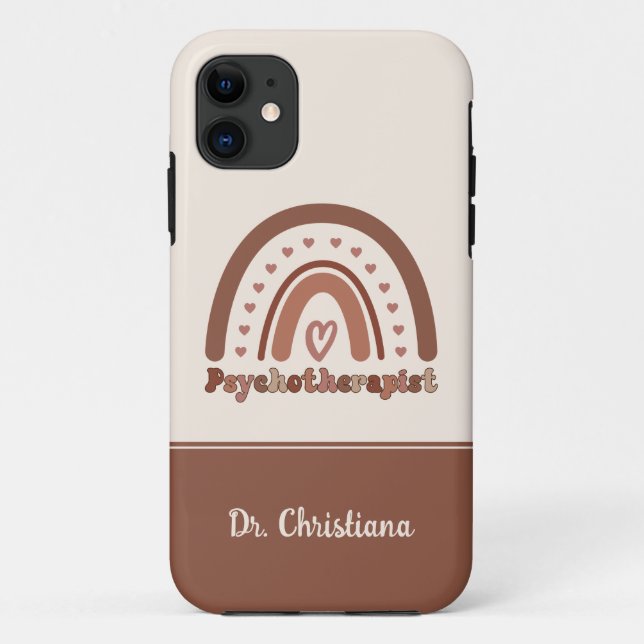 Coques Case-Mate iPhone Psychothérapeute personnalisée Boho Rainbow (Dos)