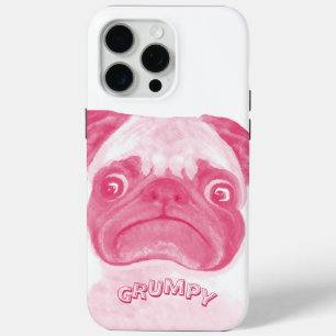 Coque iPhone 15 Pro Max Puggy PINK Grumpy personnalisée