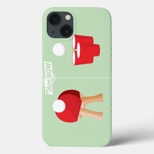 Coques Case-Mate iPhone Puis et maintenant : Ping-pong (Verso)