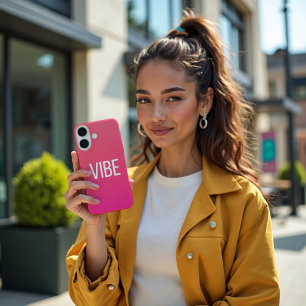 Coques iPhone 16 Pulse au coucher du soleil - Coral magenta