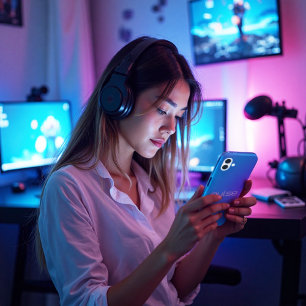 Coques iPhone 16 Pulse Prism - Vaporwave Vibe Gradient