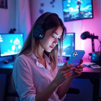 Coques iPhone 16 Pulse Prism - Vaporwave Vibe Gradient