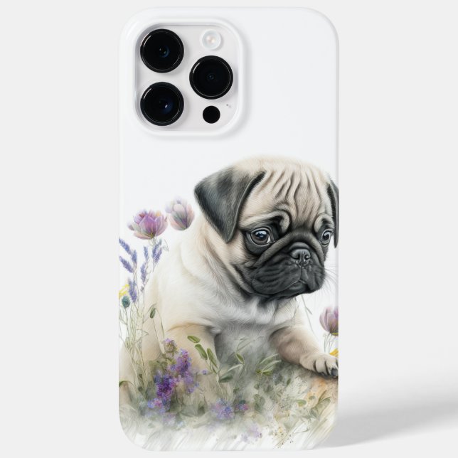 COQUES Case-Mate iPhone PUPPY DE CARLIN NOIR ET TAN ADORABLES (Verso)