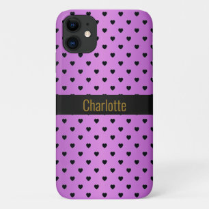 Case-Mate iPhone Case PURPLE BLACK HEART MOTIF IPHONE personnalisable