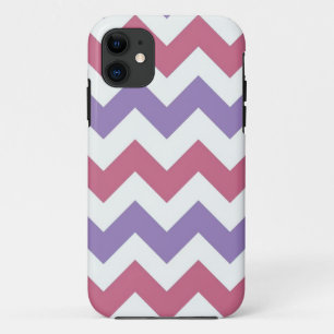 Etui iPhone Case-Mate Purple blanc rose Chevron Zigzap Motif